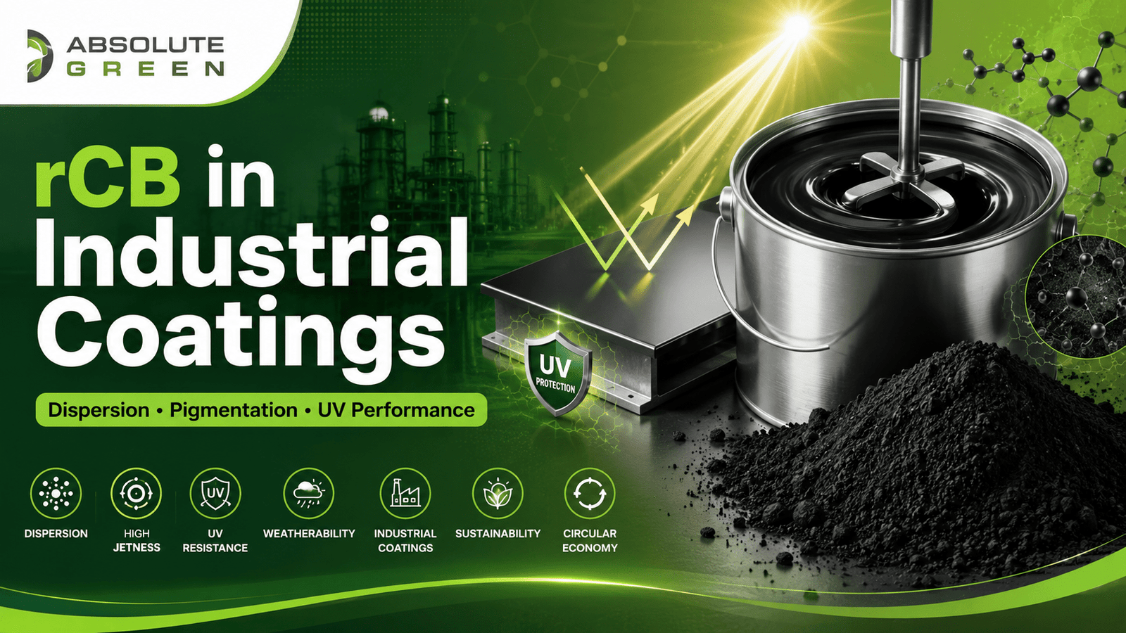 recovered carbon black in industrial coatings